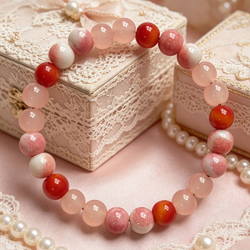 Pink Heart Bracelet, Attracting Love and Luck